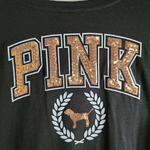 VS PINK Short sleeve Bling Top